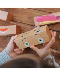 Como Eu Me Sinto - Blocos de Madeira - How Am I Feeling Wooden Blocks